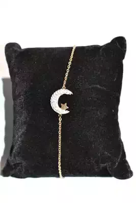 Bracelet lune étoile Or C698E 