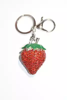 porte-cle fraise multicolore