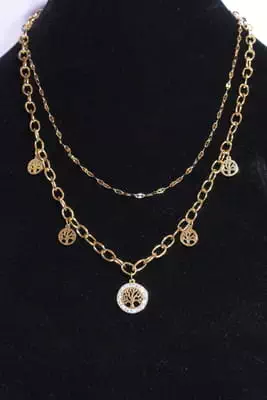 Collier arbre de la vie or CF7E1F 