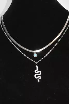 Collier serpent Argent DAE860 