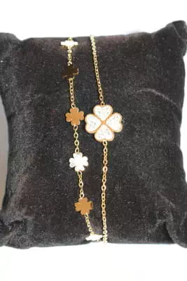 Bracelet trèfle a quatre feuilles Argent C1B94 