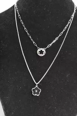 Collier fleur Argent A02429 