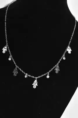 Collier main de Fatma Argent A8E581 