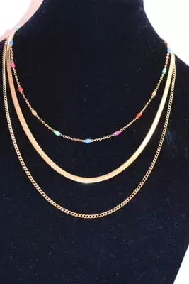 Collier plat Or 39D117 