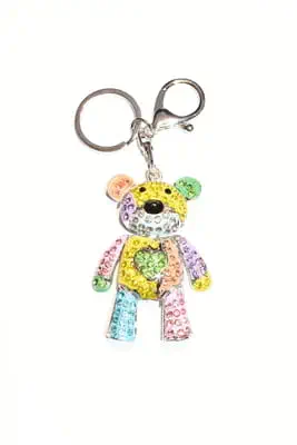 porte-cle ourson Argent
