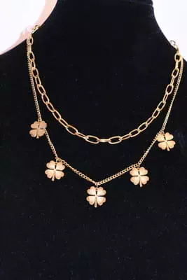Collier tréfle Or A77441 