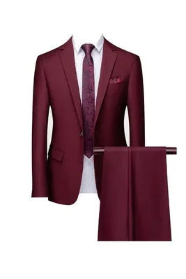 Costume de la maison La Sartoria slim-fit (veste+pantalon) Bordeaux rouge B248A0 