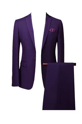 Costume de la maison La Sartoria slim-fit (veste+pantalon) Violet VI896D 