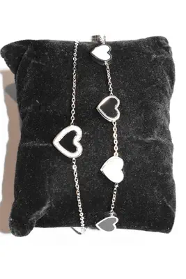 Bracelet Coeur Argent