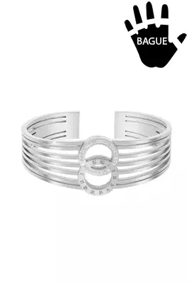Bague infini chiffre romain taille réglable Argent