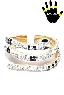 Bague serpent taille réglable Or B9E77 