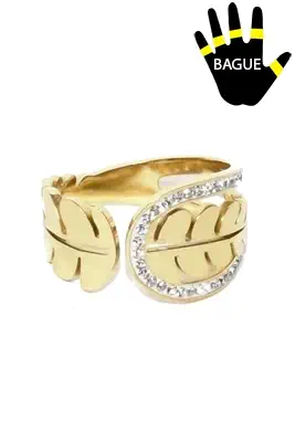 Bague taille réglable feuille Or 546244 