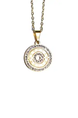 Pendentif cercle romain Or C6BD6 