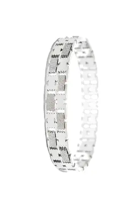 Jonc damier Argent B1F2DD 
