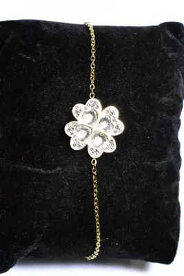 Bracelet trèfle Or 18CF3A 