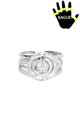 Bague chiffre romain taille réglable Argent C6BD6 