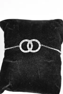 Bracelet infini chiffre romain Argent 10C61D 