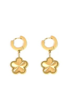 Boucle-d-oreille fleur Or 6B6B27 