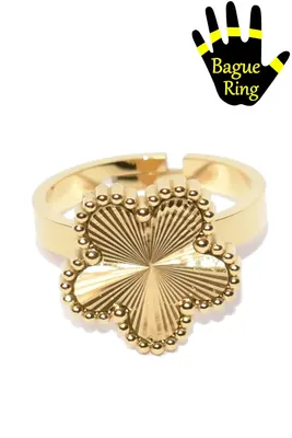 Bague taille réglable fleur Or 6B6B27 