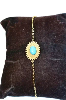 Bracelet turquoise Or