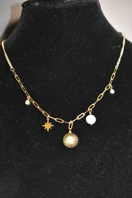 Collier soleil Or 44662F 