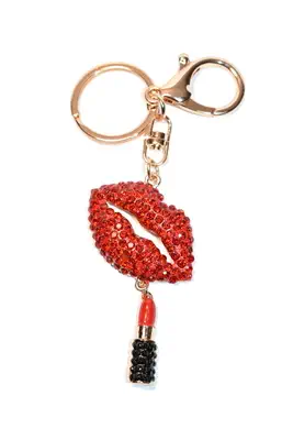 porte-cle rouge à lèvre Or