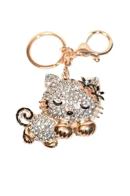 porte-cle chat Or MOP859 