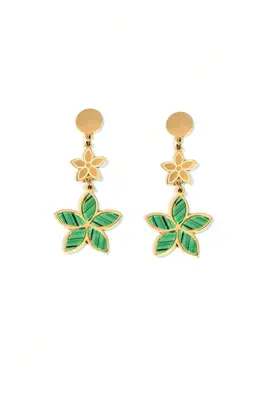Boucle-d-oreille fleur Or C0234B 