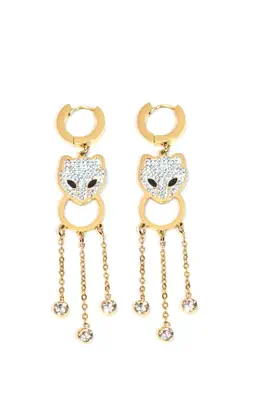 Boucle-d-oreille félin Or D16088 