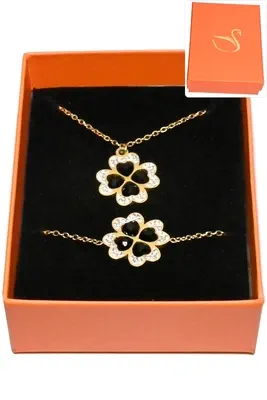Coffret tréfle parure bijoux collection hervé aliex Or