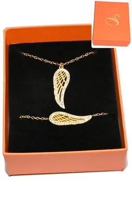 Coffret aile d'ange bijoux collection hervé aliex Or