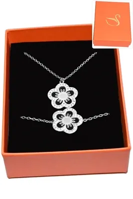 Coffret tréfle parure bijoux collection hervé aliex Argent