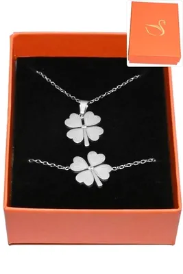 Coffret tréfle bijoux collection hervé aliex Argent