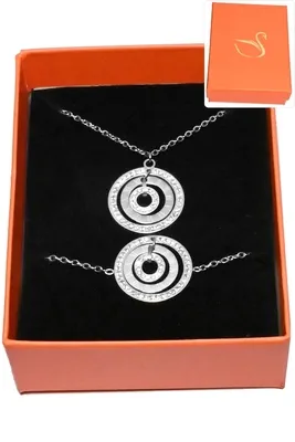 Coffret cercle parure bijoux collection hervé aliex Argent