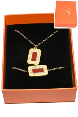Coffret carré parure bijoux collection hervé aliex Or