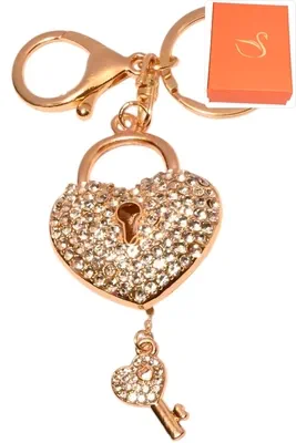 porte-cle coffret coeur porte-sac Or