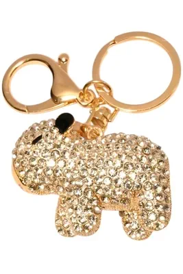 porte-cle ours porte-sac Or