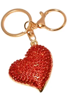 porte-cle Coeur multicolore