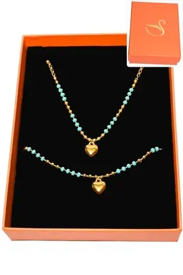 Coffret coeur parure bijoux collection hervé aliex Or