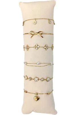 Bracelet en lot avec présentoir Or
