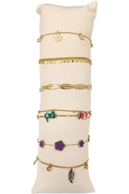 Bracelet en lot avec présentoir Or