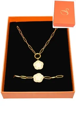 Coffret fleur bijoux collection hervé aliex Or