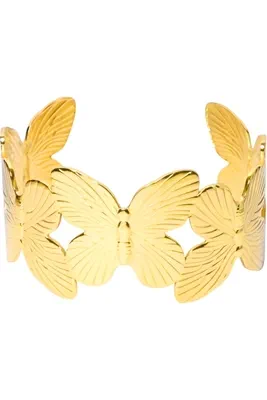 Jonc réglable papillon Or