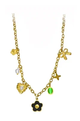 Collier breloque fleur Or
