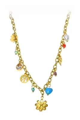 Collier breloque fleur Or