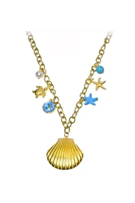 Collier breloque coquillage Or