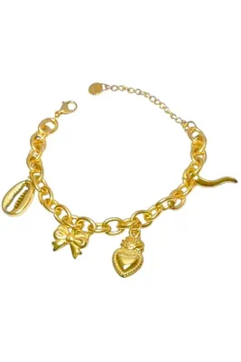 Bracelet breloque coeur Or