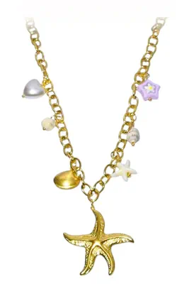 Collier breloque étoile de mer Or