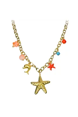 Collier breloque étoile de mer Or