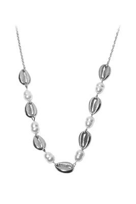 Collier graine de café Argent